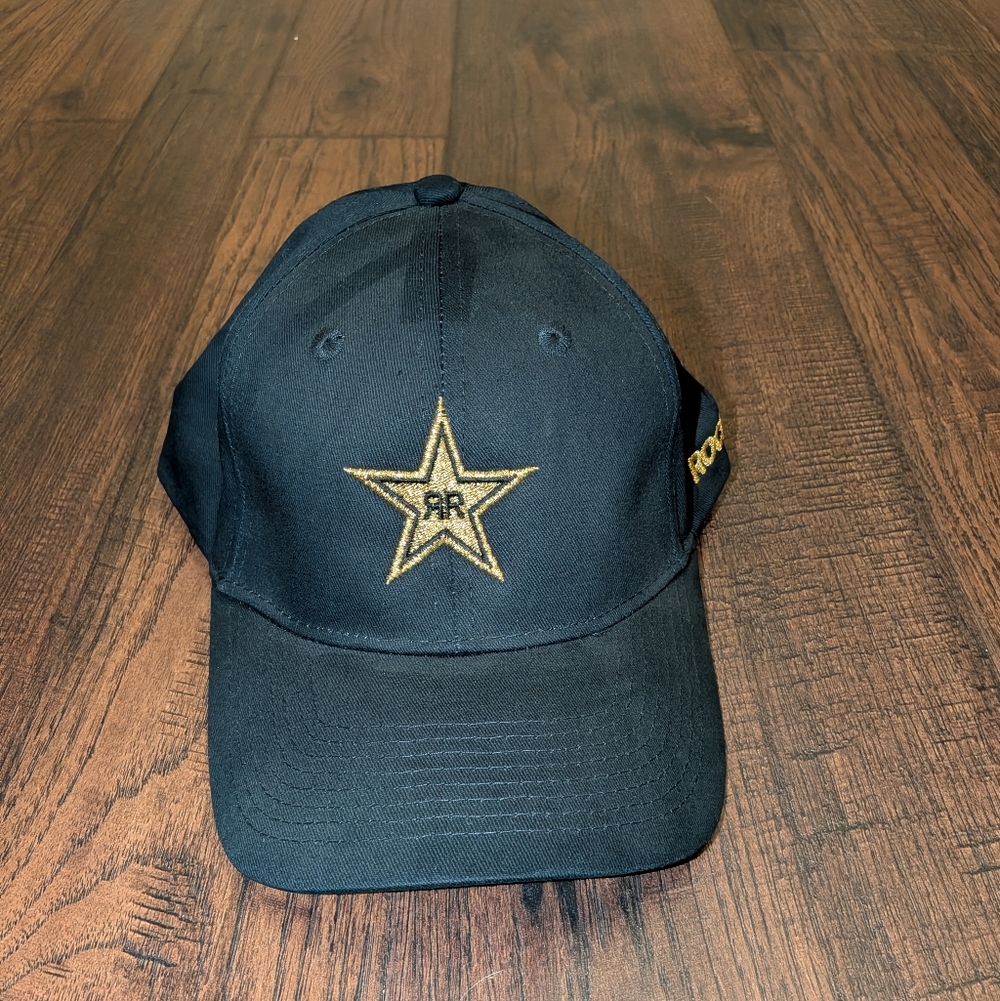 Rockstar Energy Drink Hat Black Adjustable Baseball Cap